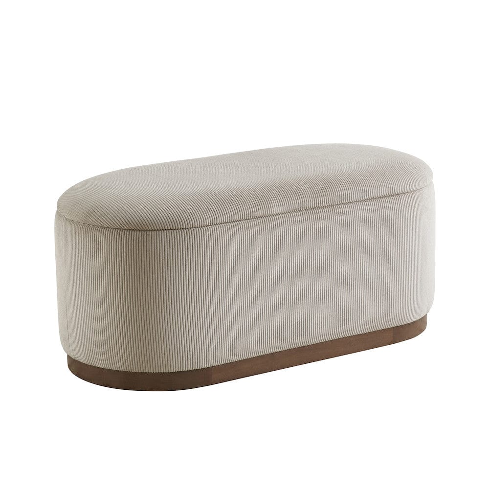Homelegance  - Nell Lift Top Storage Bench in Taupe - 4796TP  view 2