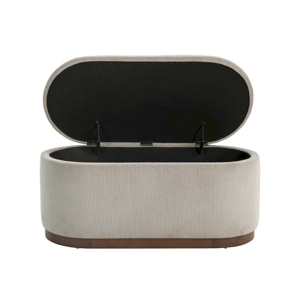 Homelegance  - Nell Lift Top Storage Bench in Taupe - 4796TP  view 4
