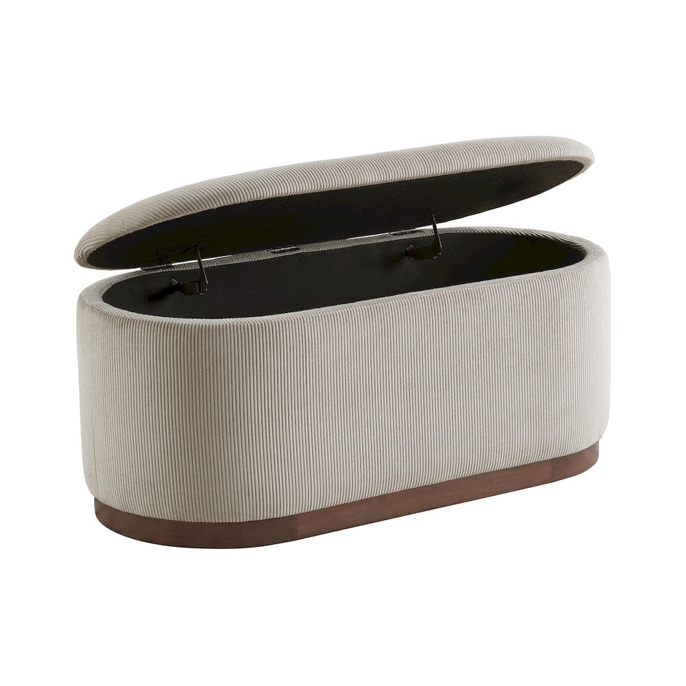 Homelegance  - Nell Lift Top Storage Bench in Taupe - 4796TP  view 5