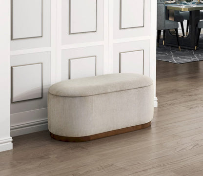 Homelegance  - Nell Lift Top Storage Bench in Taupe - 4796TP  view 6