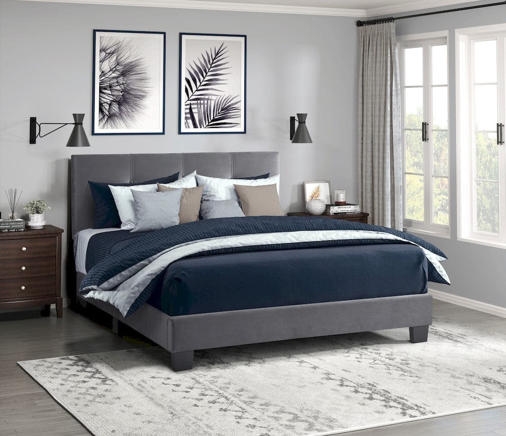 Homelegance  - Newberry Full Platform Bed in Dark gray - 1350DGF-1  view 3