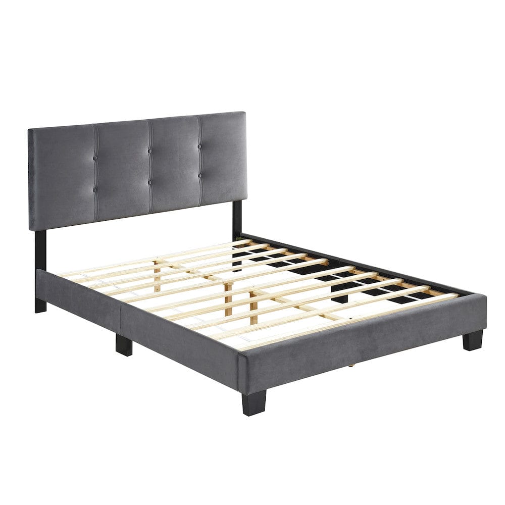Homelegance  - Newberry Full Platform Bed in Dark gray - 1350DGF-1  view 8