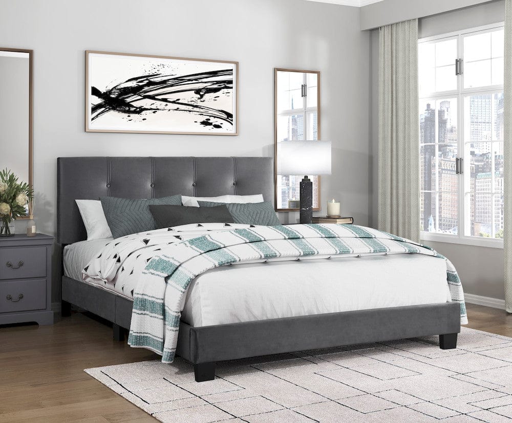 Homelegance  - Newberry Queen Platform Bed in Dark gray - 1350DG-1  view 3
