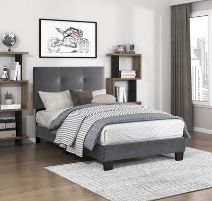 Homelegance  - Newberry Twin Platform Bed in Dark gray - 1350DGT-1  view 3