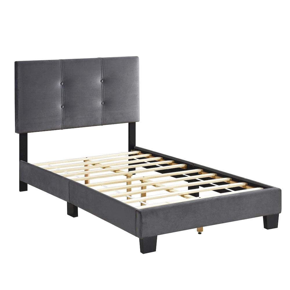 Homelegance  - Newberry Twin Platform Bed in Dark gray - 1350DGT-1  view 8
