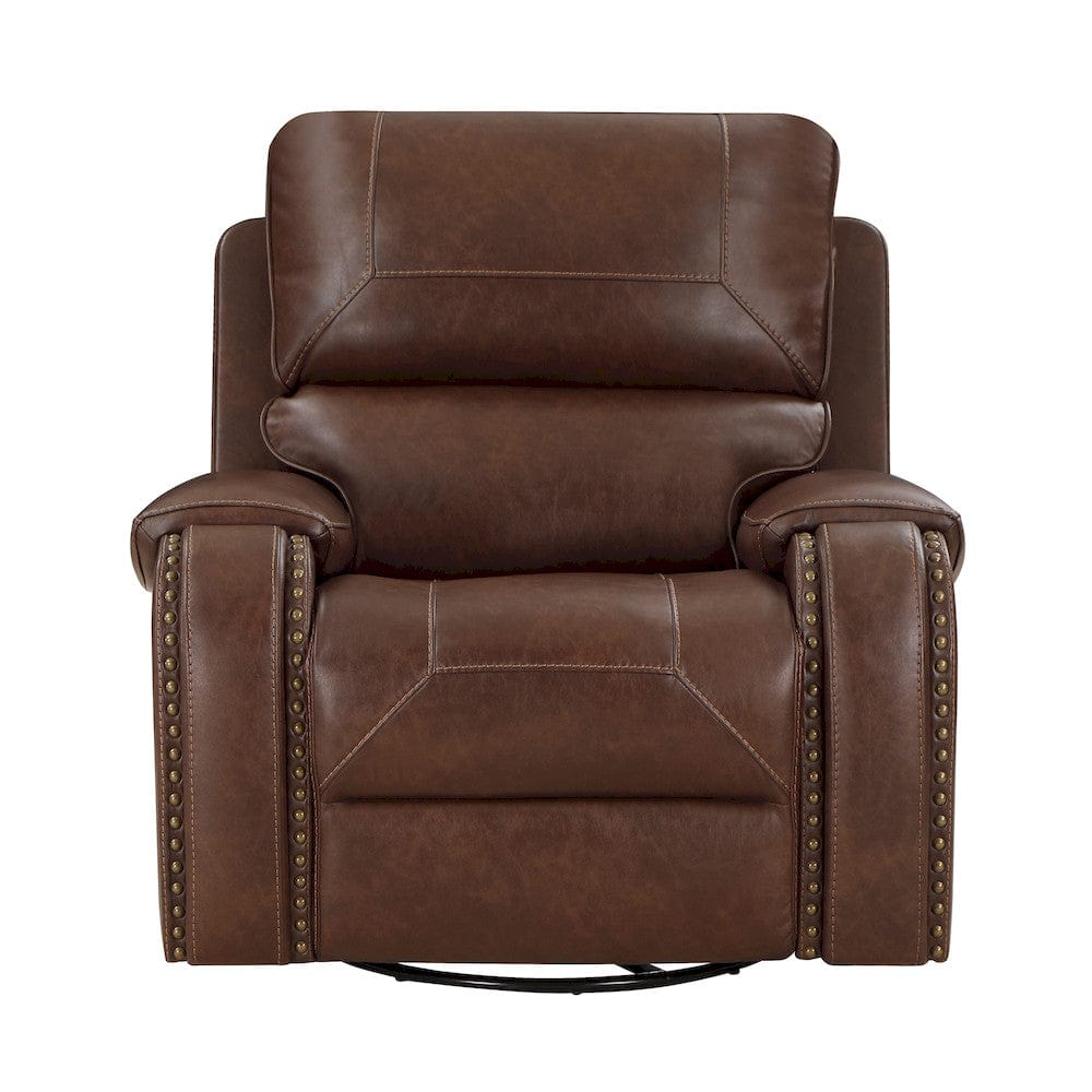 Homelegance  - Newnan Swivel Glider Reclining Chair in Brown - 8549BRW-1  view 1