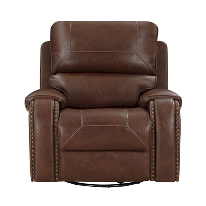 Homelegance  - Newnan Swivel Glider Reclining Chair in Brown - 8549BRW-1  view 1