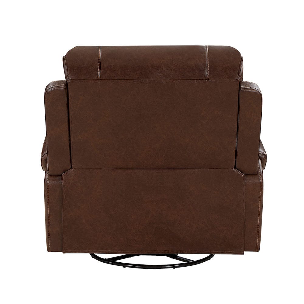 Homelegance  - Newnan Swivel Glider Reclining Chair in Brown - 8549BRW-1  view 4
