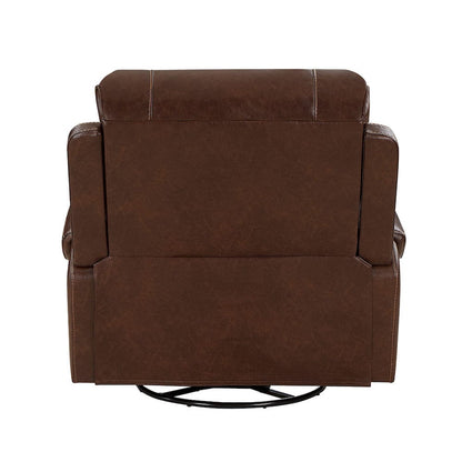 Homelegance  - Newnan Swivel Glider Reclining Chair in Brown - 8549BRW-1  view 4