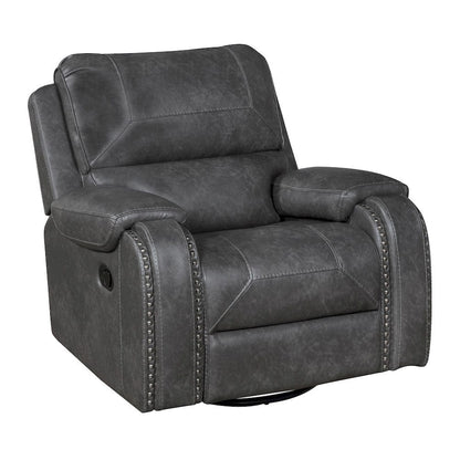 Homelegance  - Newnan Swivel Glider Reclining Chair in Gray - 8549GRY-1  view 2