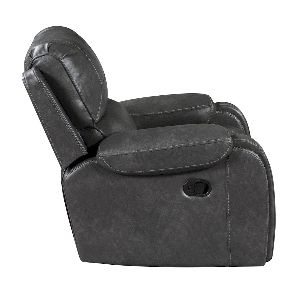 Homelegance  - Newnan Swivel Glider Reclining Chair in Gray - 8549GRY-1  view 3