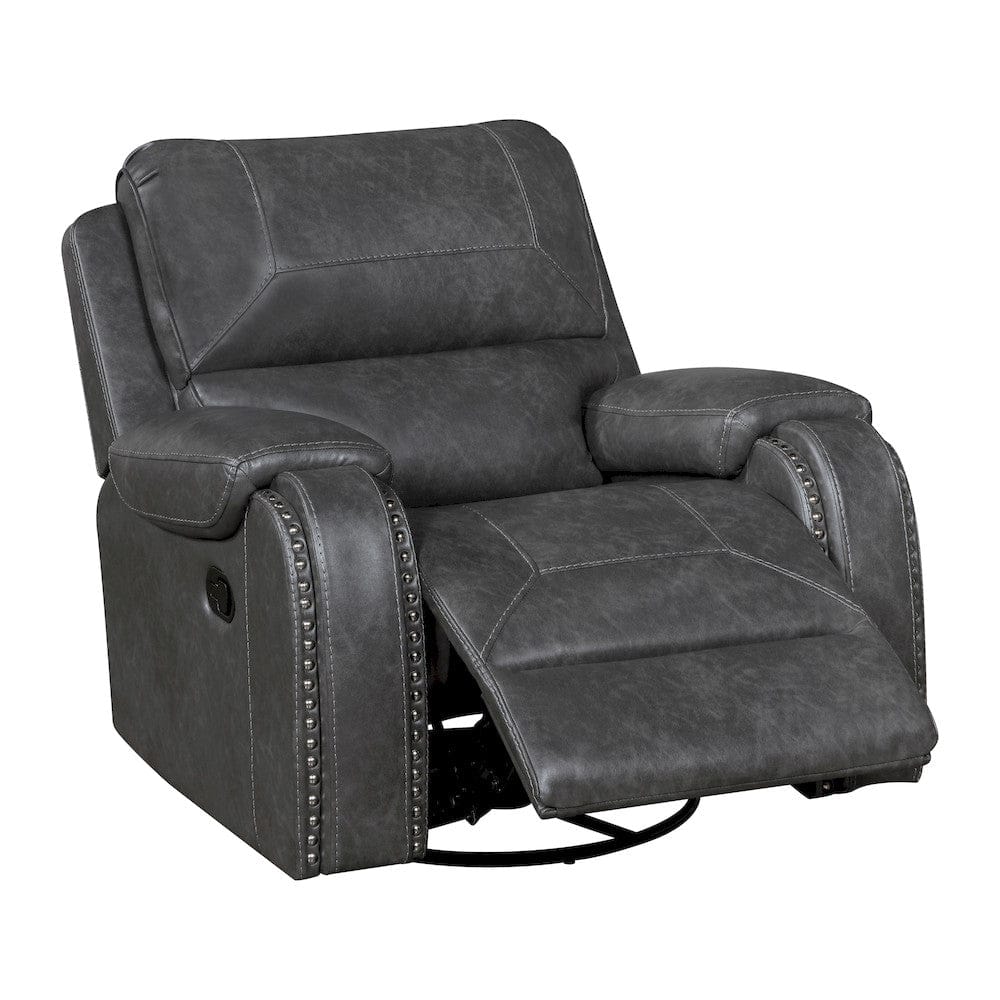 Homelegance  - Newnan Swivel Glider Reclining Chair in Gray - 8549GRY-1  view 6