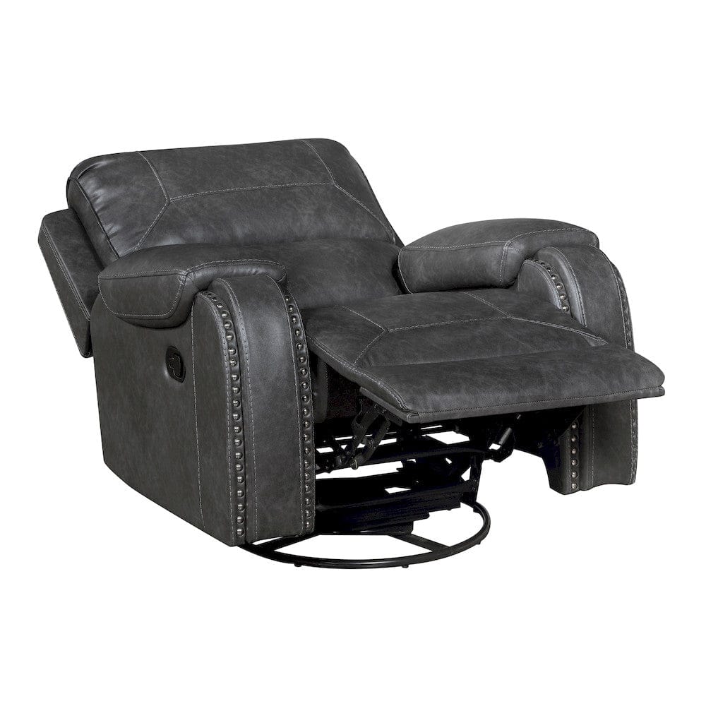 Homelegance  - Newnan Swivel Glider Reclining Chair in Gray - 8549GRY-1  view 7