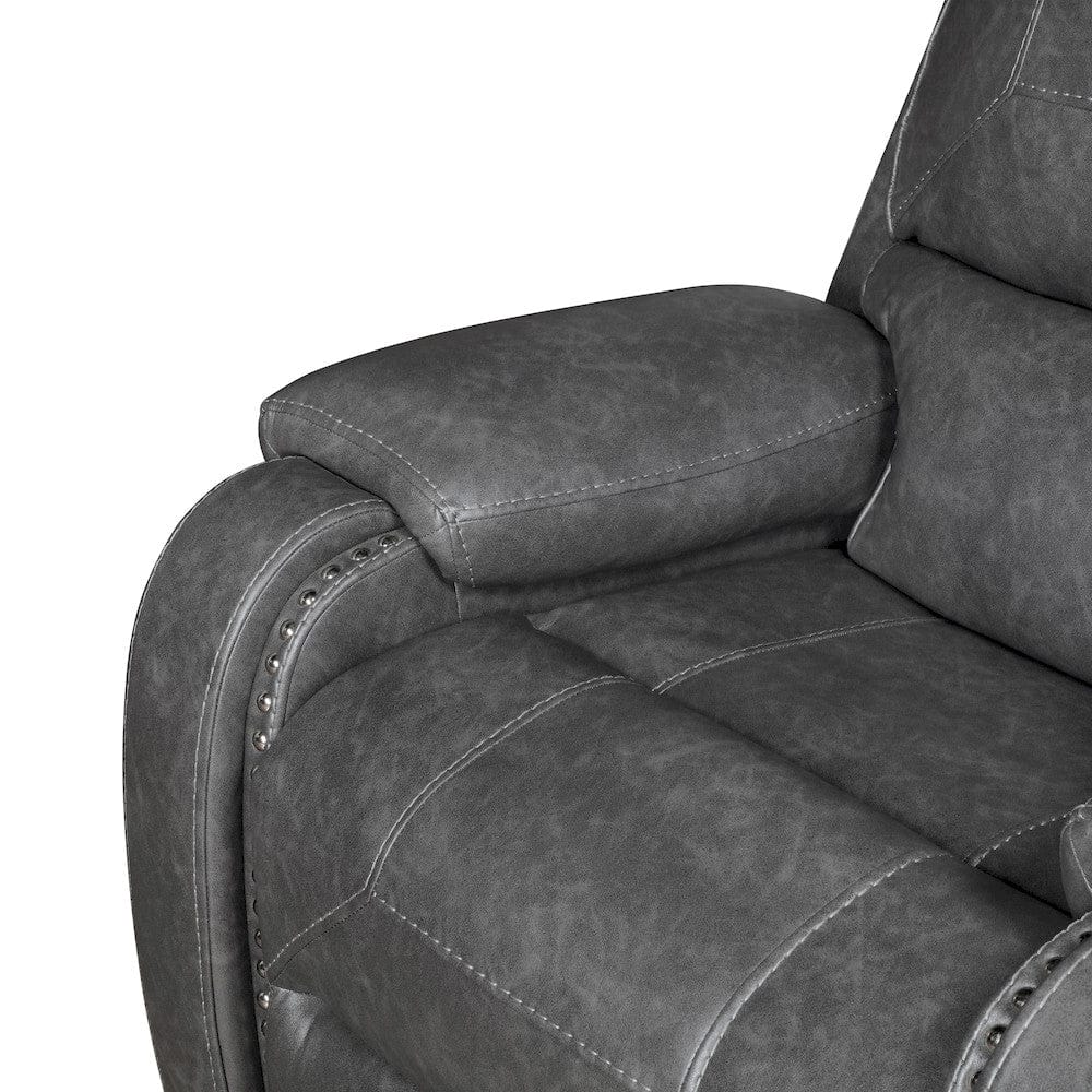 Homelegance  - Newnan Swivel Glider Reclining Chair in Gray - 8549GRY-1  view 11