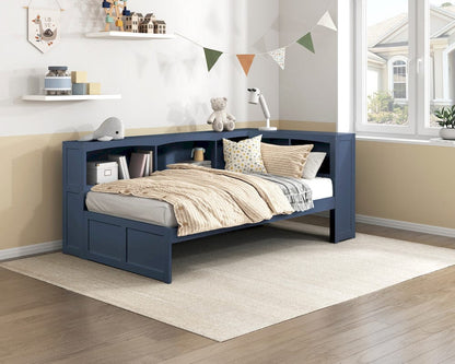 Homelegance  - Nora Twin Bookcase Corner Platform Bed - B2083BUBC-1BCx  view 3