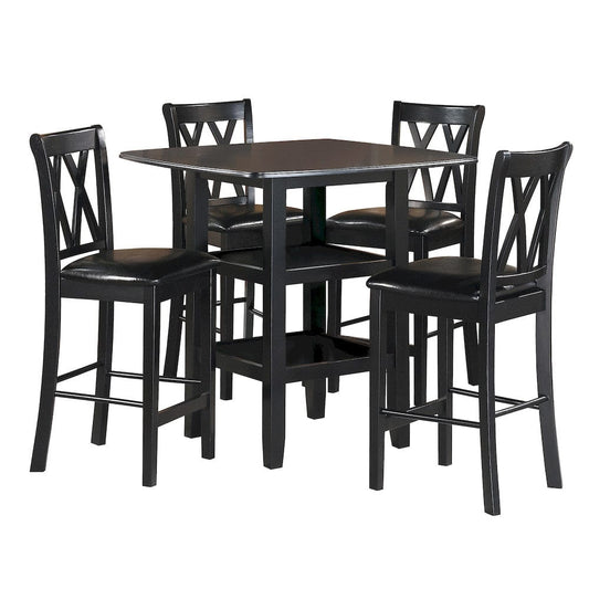 Homelegance  - Norman 5-Piece Pack Counter Height Set in Black - 2514BK-36  view 1