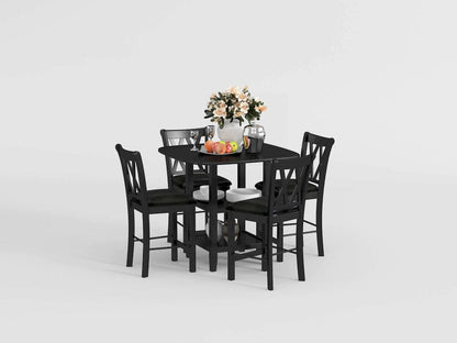 Homelegance  - Norman 5-Piece Pack Counter Height Set in Black - 2514BK-36  view 12