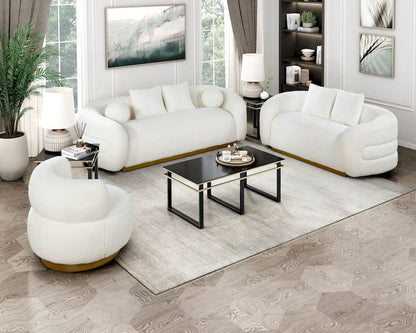 Homelegance  - Novella Sofa in White - 8568WH-3  view 11