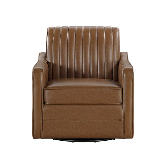 Homelegance  - November Swivel Chair in Brown - 1257BR-1  view 1