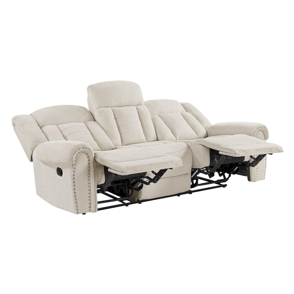 Homelegance  - Nutmeg Double Reclining Sofa in Beige - 9901BE-3  view 4