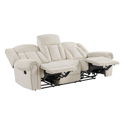 Homelegance  - Nutmeg Double Reclining Sofa in Beige - 9901BE-3  view 4