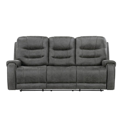 Homelegance  - Oberon Double Reclining Sofa in Dark gray - 9634DGY-3  view 1