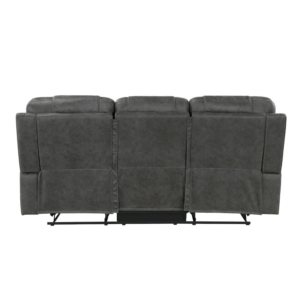 Homelegance  - Oberon Double Reclining Sofa in Dark gray - 9634DGY-3  view 7