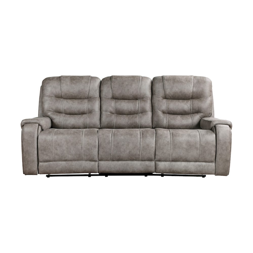 Homelegance  - Oberon Double Reclining Sofa in Grayish brown - 9634GBR-3  view 1