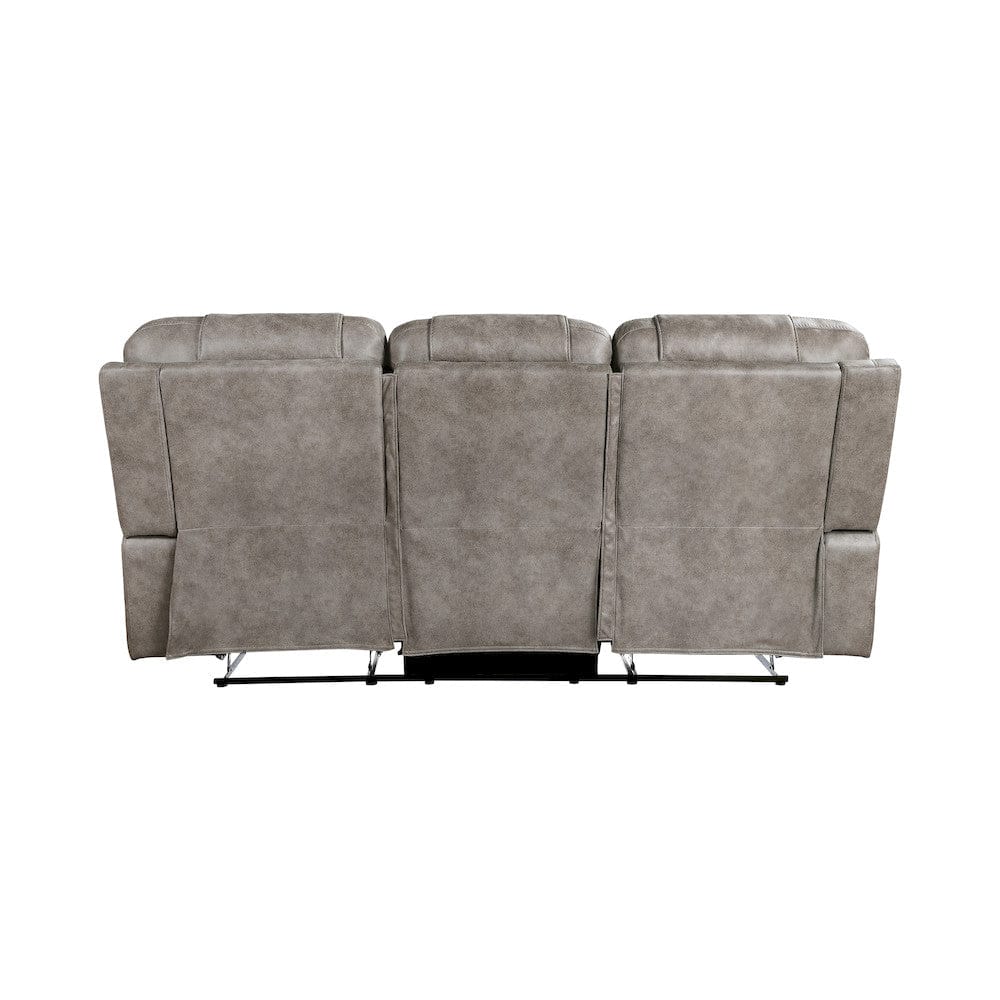 Homelegance  - Oberon Double Reclining Sofa in Grayish brown - 9634GBR-3  view 3