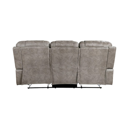 Homelegance  - Oberon Double Reclining Sofa in Grayish brown - 9634GBR-3  view 3