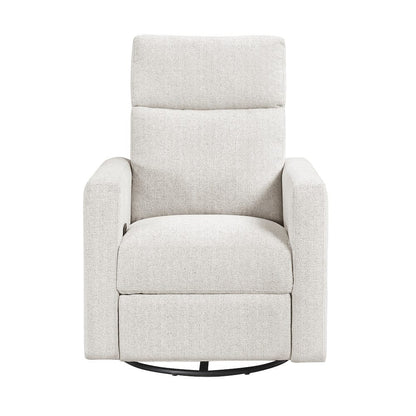 Homelegance  - Olathe Swivel Glider Reclining Chair in Newsprint - 9504NPF-1  view 1