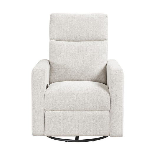 Homelegance  - Olathe Swivel Glider Reclining Chair in Newsprint - 9504NPF-1  view 1
