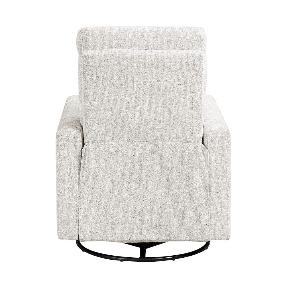 Homelegance  - Olathe Swivel Glider Reclining Chair in Newsprint - 9504NPF-1  view 6