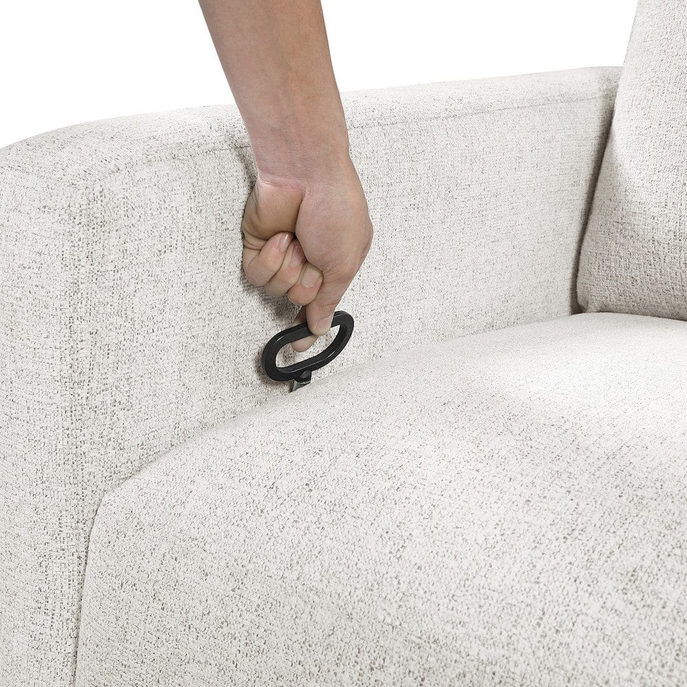 Homelegance  - Olathe Swivel Glider Reclining Chair in Newsprint - 9504NPF-1  view 10