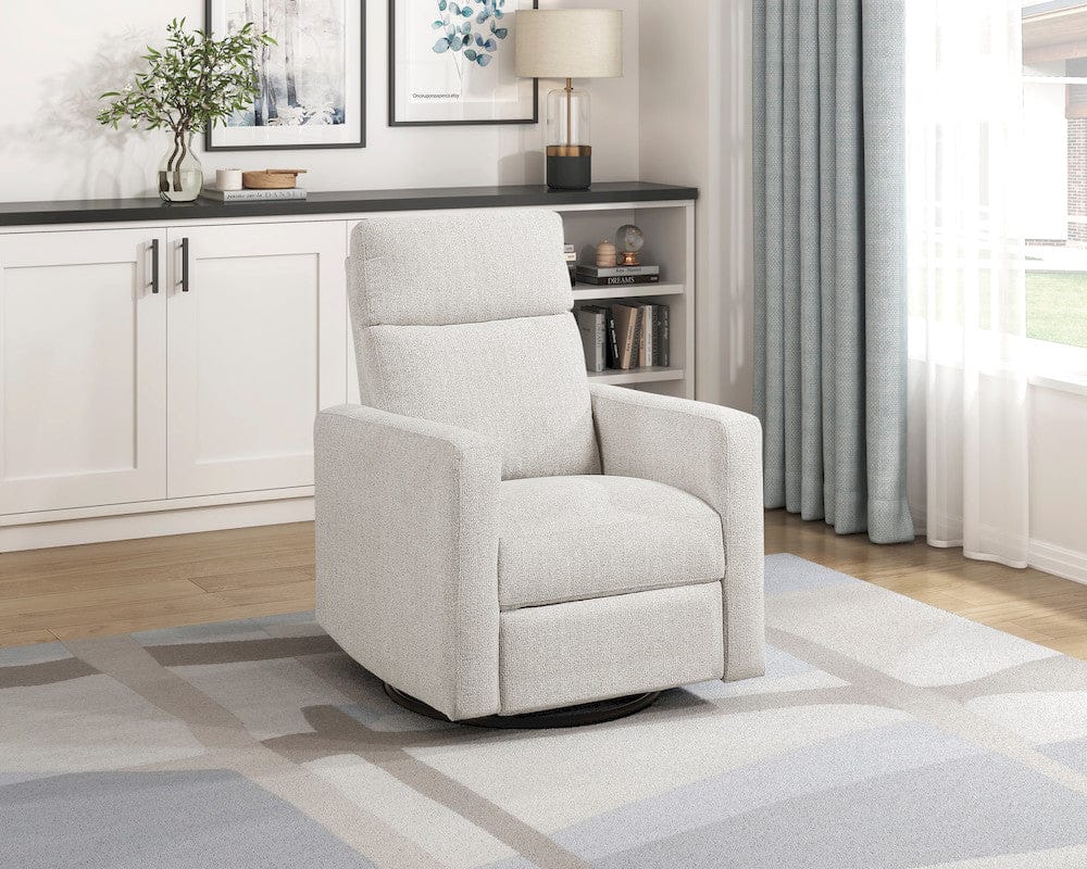 Homelegance  - Olathe Swivel Glider Reclining Chair in Newsprint - 9504NPF-1  view 12