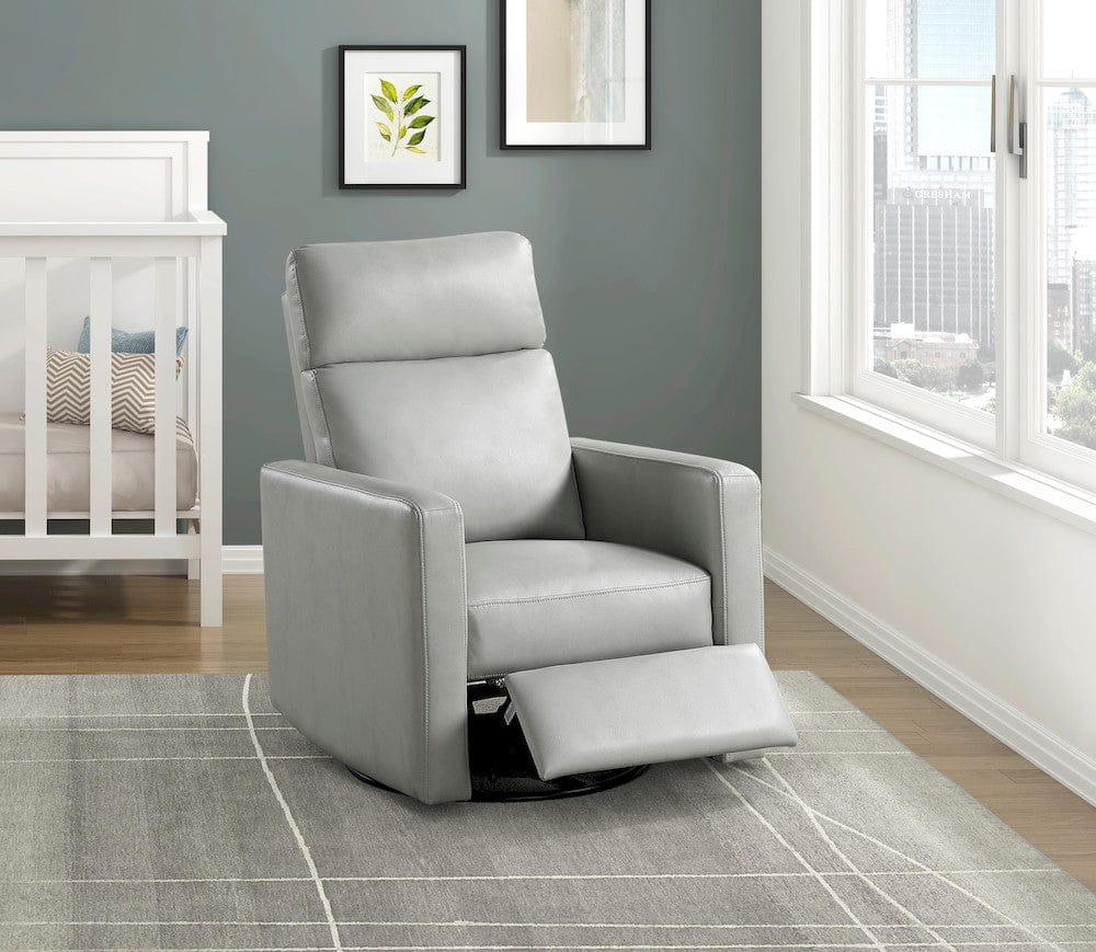 Homelegance  - Olathe Swivel Glider Reclining Chair in Smoke - 9504SM-1  view 9