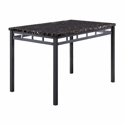 Homelegance  - Olney 5-Piece Pack Dinette Set, Faux Marble Top in Dark Brown - 5275  view 5