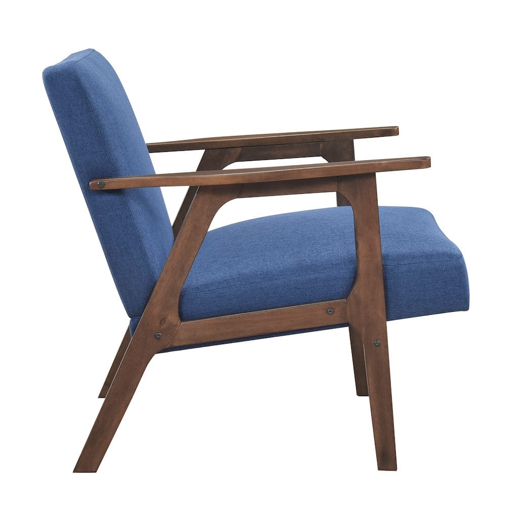 Homelegance  - Omara Accent Chair in Blue - 1106BU-1  view 2