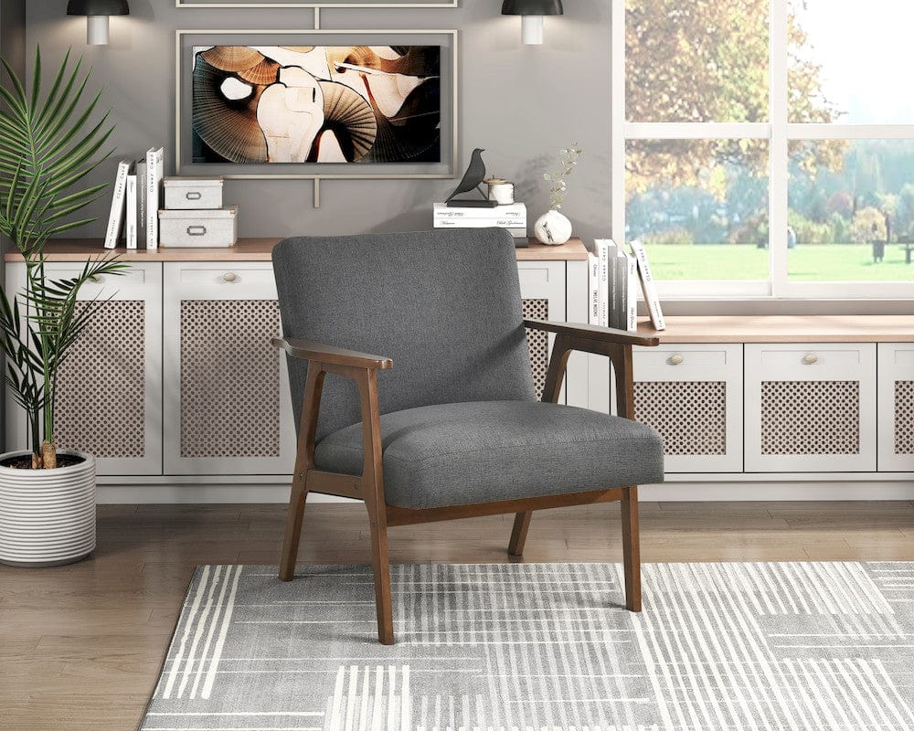 Homelegance  - Omara Accent Chair in Dark gray - 1106DG-1  view 2