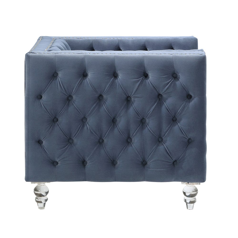 Homelegance  - Orina Chair in Dark blue - 9349DBU-1  view 4