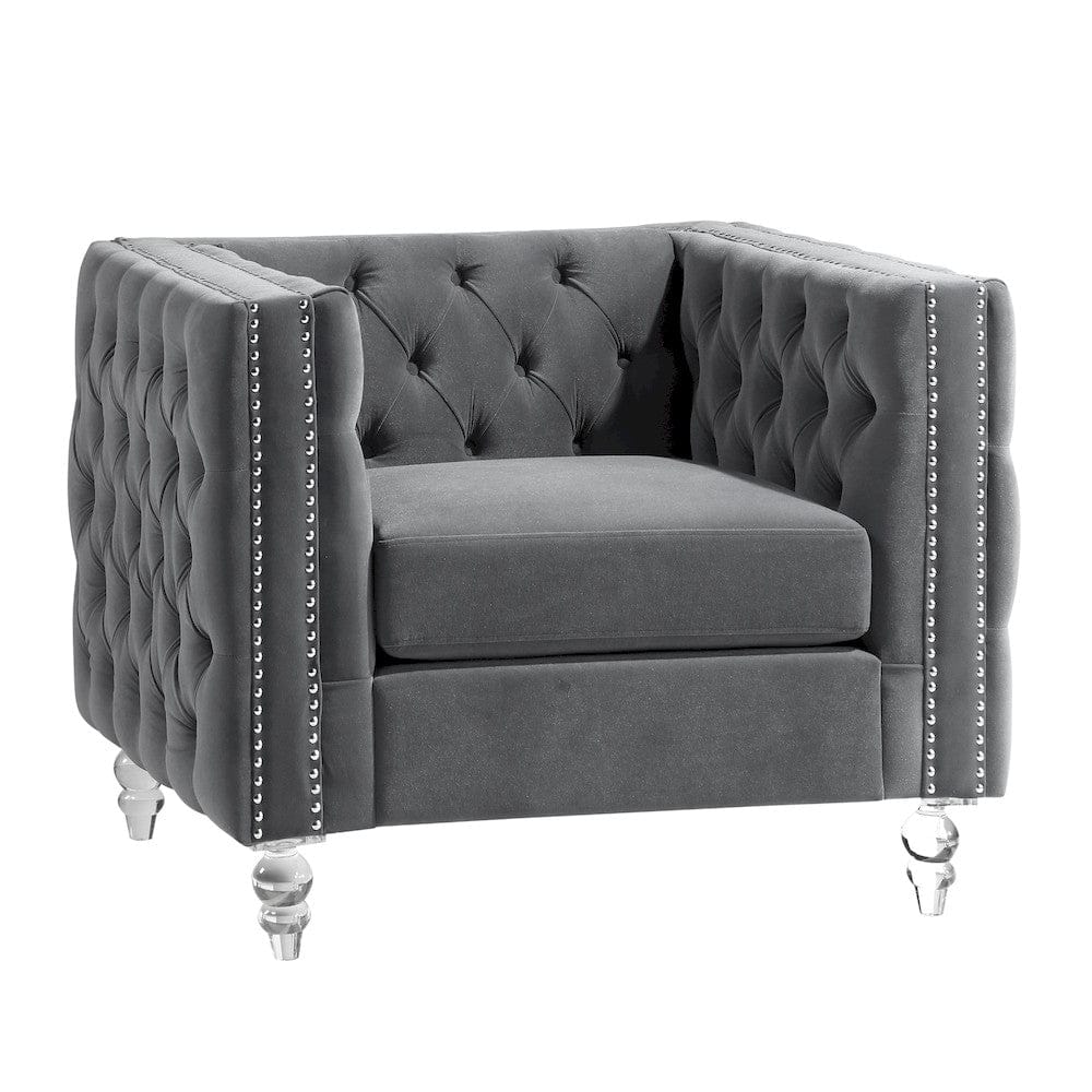 Homelegance  - Orina Chair in Gray - 9349GRY-1  view 2