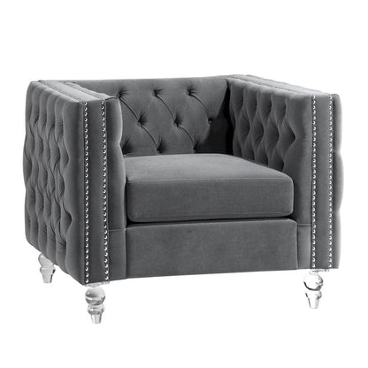 Homelegance  - Orina Chair in Gray - 9349GRY-1  view 2