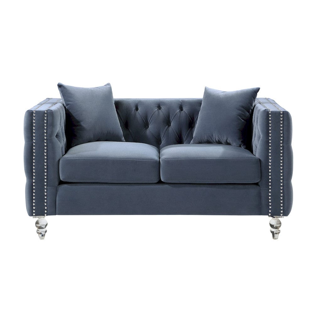 Homelegance  - Orina Love Seat in Dark blue - 9349DBU-2  view 1