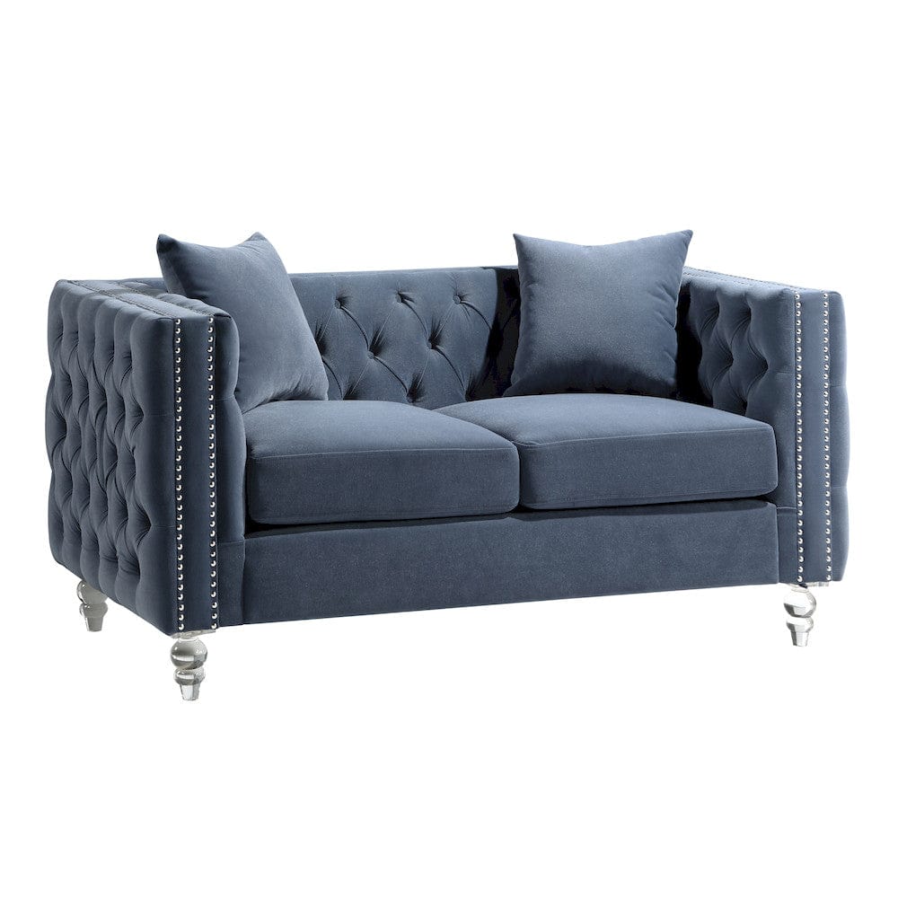 Homelegance  - Orina Love Seat in Dark blue - 9349DBU-2  view 2