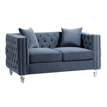 Homelegance  - Orina Love Seat in Dark blue - 9349DBU-2  view 2