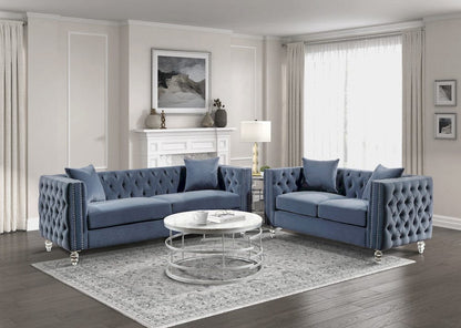 Homelegance  - Orina Sofa in Dark blue - 9349DBU-3  view 4