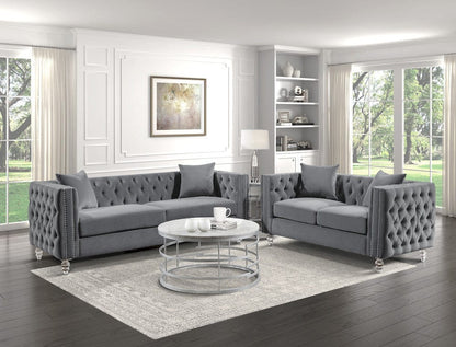 Homelegance  - Orina Sofa in Gray - 9349GRY-3  view 4