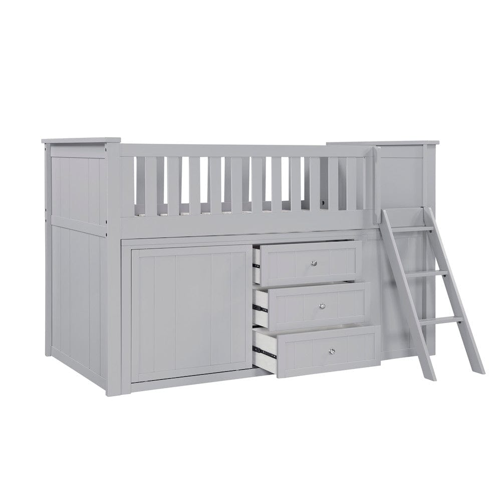 Homelegance  - Orion Low Loft Bunk W/ Bookcase and Dresser - B2063LL-1xBCDR  view 9