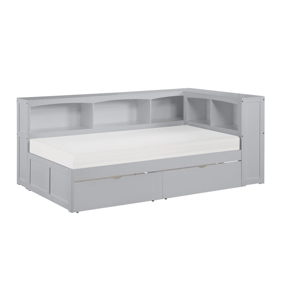 Homelegance  - Orion Twin Bookcase Corner Platform Bed W/ Storage Boxes - B2063BC-1BCTx  view 1