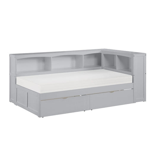 Homelegance  - Orion Twin Bookcase Corner Platform Bed W/ Storage Boxes - B2063BC-1BCTx  view 1
